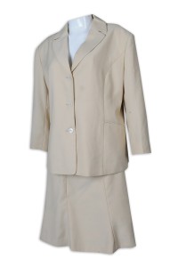 BWS259 Formulates Women's Suit Apricot Suit Suit Short Skirt Lapel Work Suit Women's Suit Shop  plus size business suits